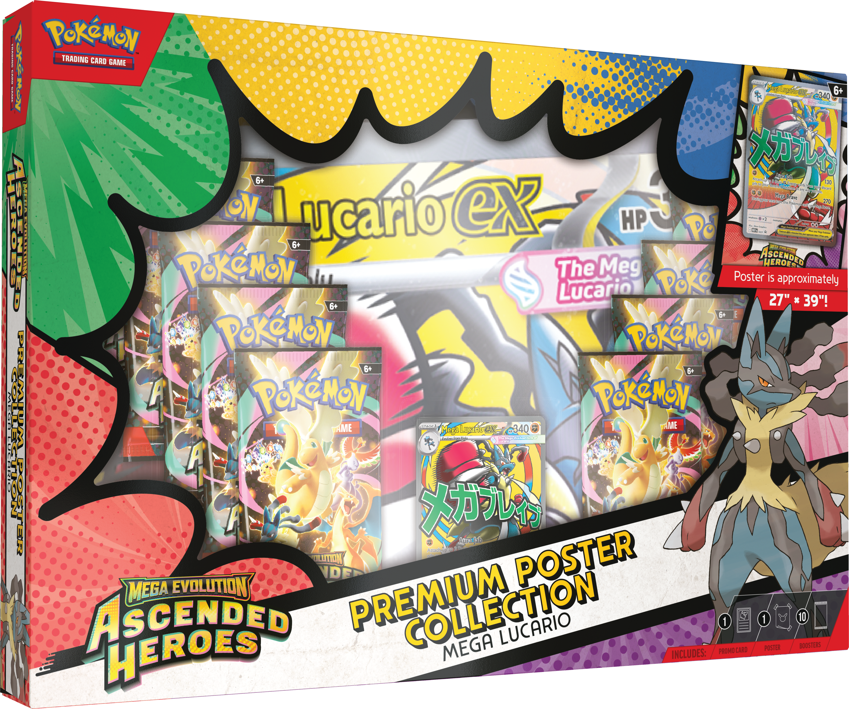 Pokemon TCG: Ascended Heroes Premium Poster Collection- Mega Lucario